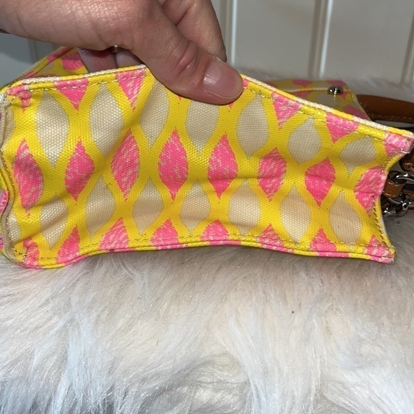 Rebecca Minkoff colorful yellow/pink mini crossbody bag purse designer rare HTF - Picture 15 of 16